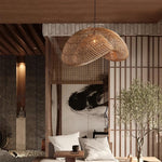 Rattan Wave Pendant Light - Lamp Outdoor