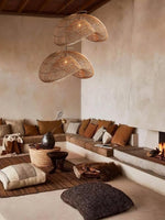 Rattan Wave Pendant Light - Lamp Outdoor