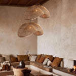 Rattan Wave Pendant Light - Lamp Outdoor