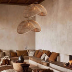 Rattan Wave Pendant Light - Lamp Outdoor