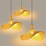 Rattan Weave Hat Pendant Light - Lamp Outdoor
