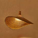Rattan Weave Hat Pendant Light - Lamp Outdoor