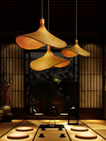 Rattan Weave Hat Pendant Light - Lamp Outdoor