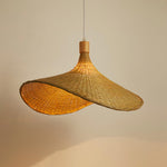 Rattan Weave Hat Pendant Light - Lamp Outdoor