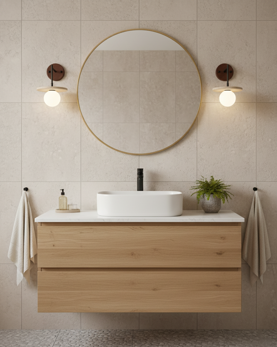 Vantor Minimalist Wood Wall Lamp