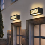 Rectangle Waterproof 12W LED Black Modern Outdoor Wall Sconces Lighting - Lamp Outdoor
