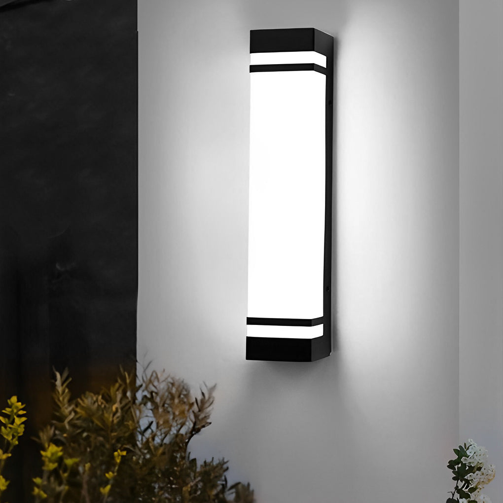 Rectangle Modern Waterproof LED Black Outdoor Wall Lighting - Lamp Outdoor