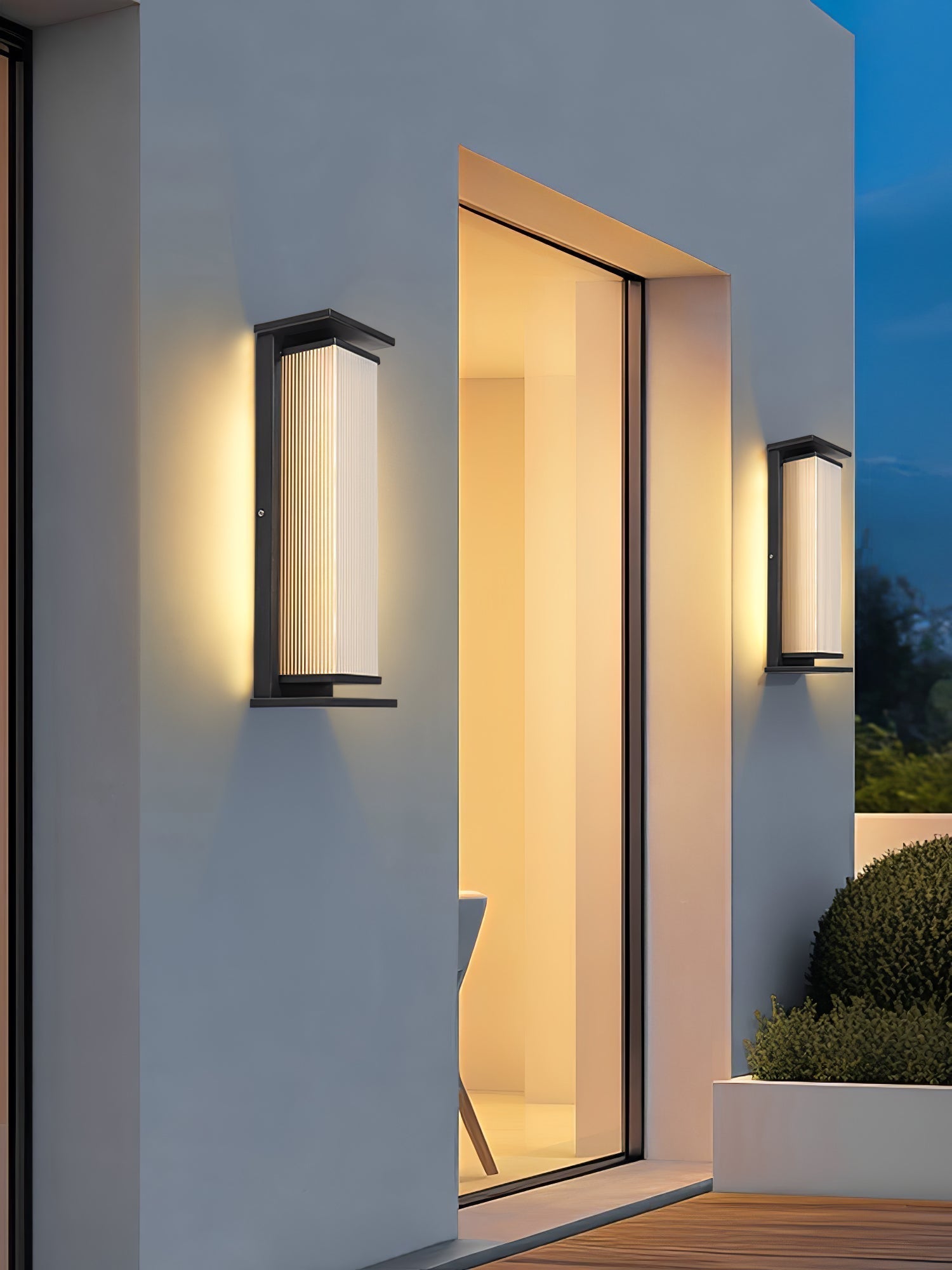 Cesilila Vertical Glass Wall Light - Lamp Outdoor