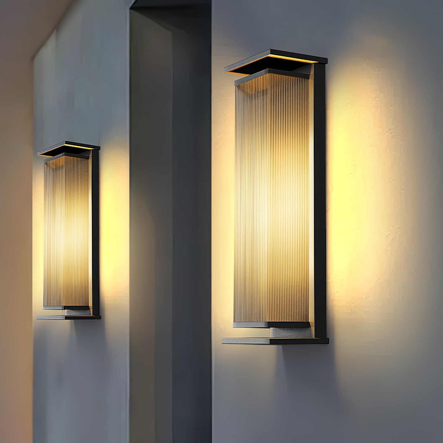 Cesilila Vertical Glass Wall Light - Lamp Outdoor