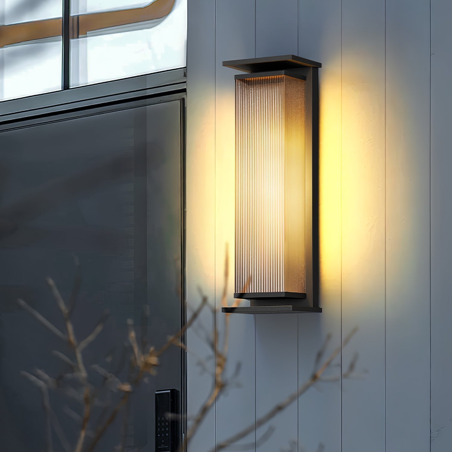 Cesilila Vertical Glass Wall Light - Lamp Outdoor
