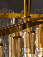 Cathaa Postmodern Luxury Rectangular Icicle Glass Crystal Chandelier - Lamp Outdoor