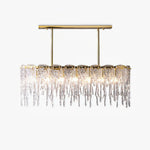 Cathaa Postmodern Luxury Rectangular Icicle Glass Crystal Chandelier - Lamp Outdoor