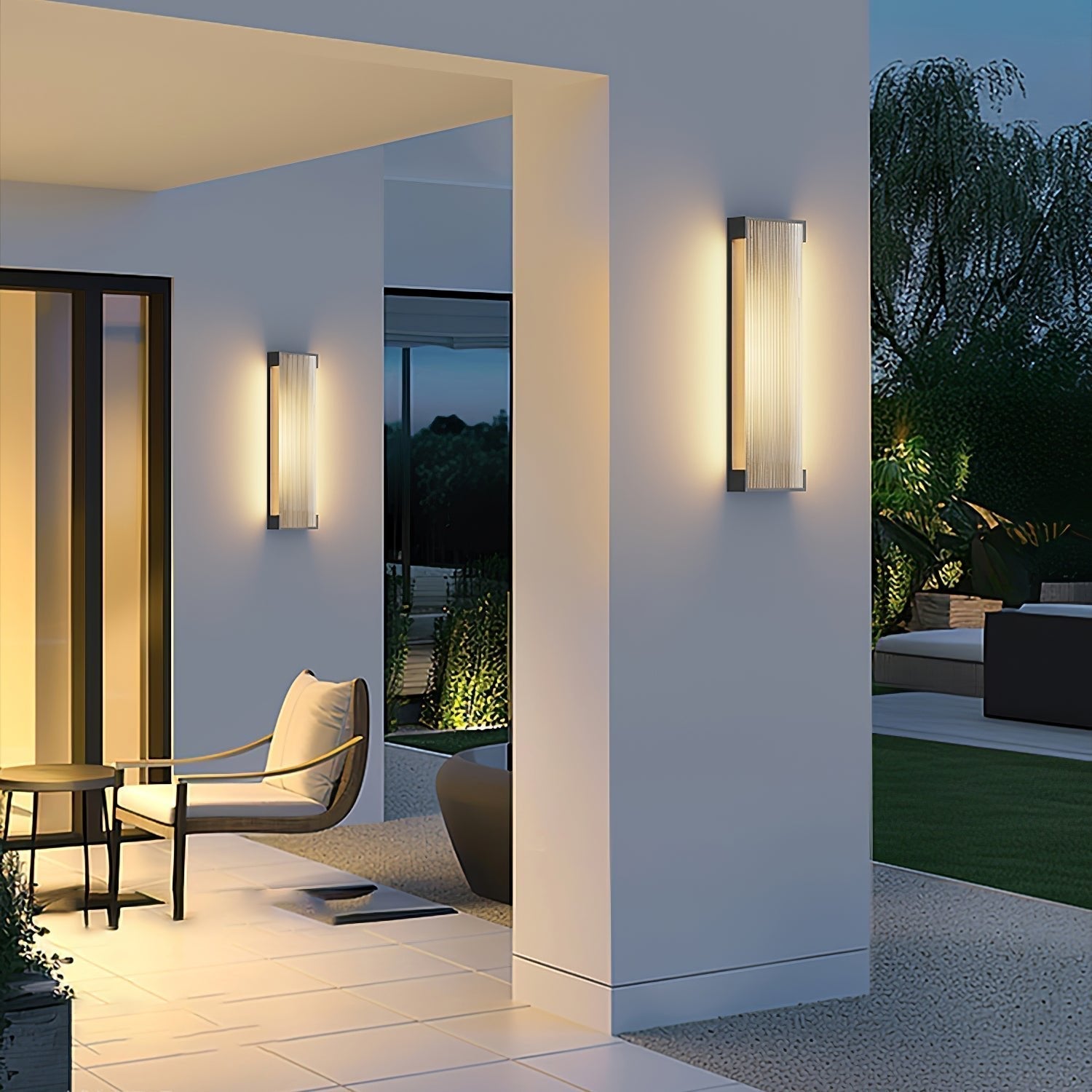 Rectangular Solar Outdoor Wall Light - Lamp Outdoor