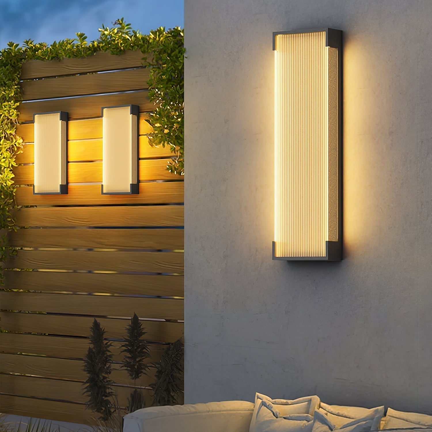 Rectangular Solar Outdoor Wall Light - Lamp Outdoor