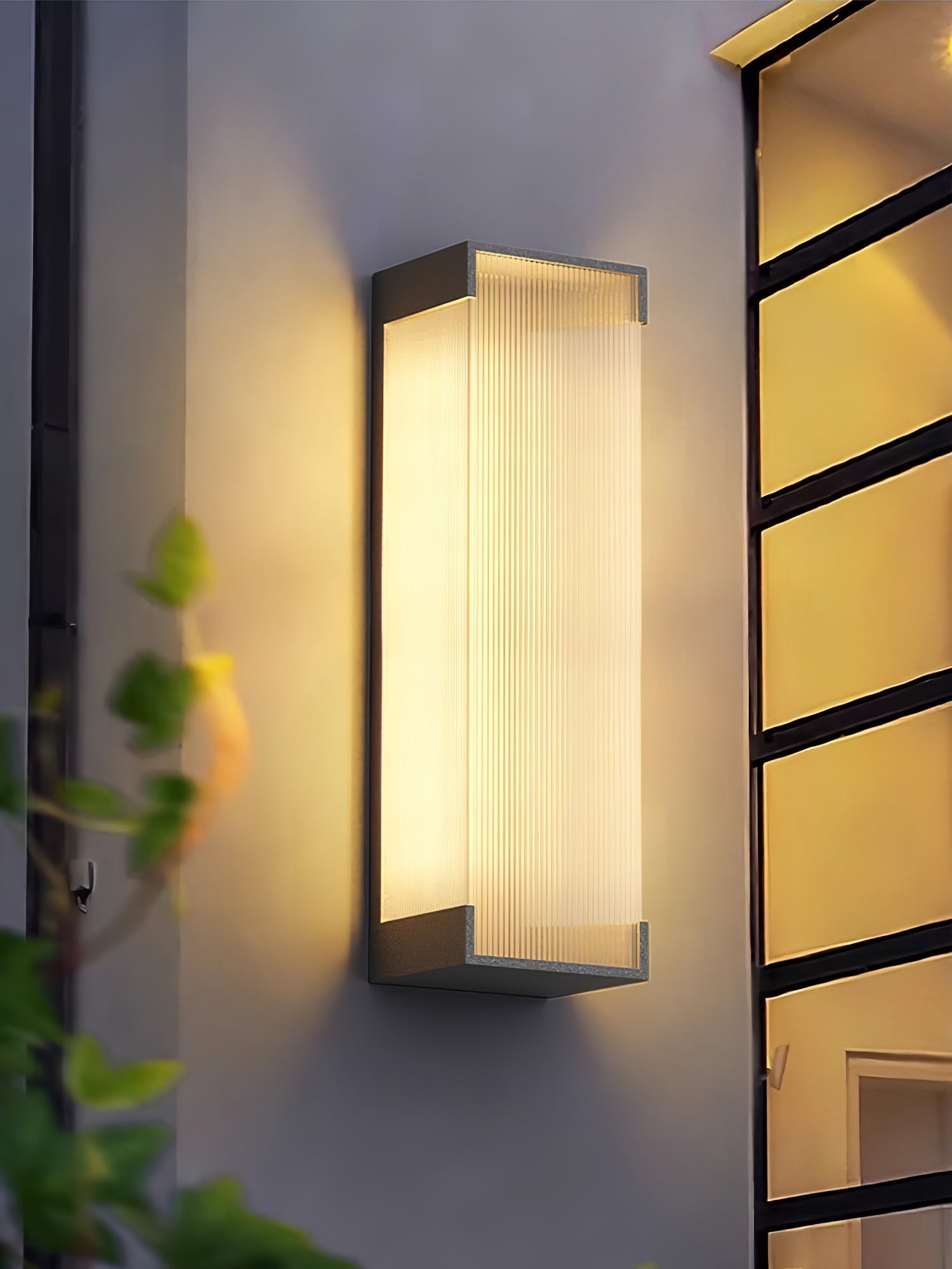Rectangular Solar Outdoor Wall Light - Lamp Outdoor