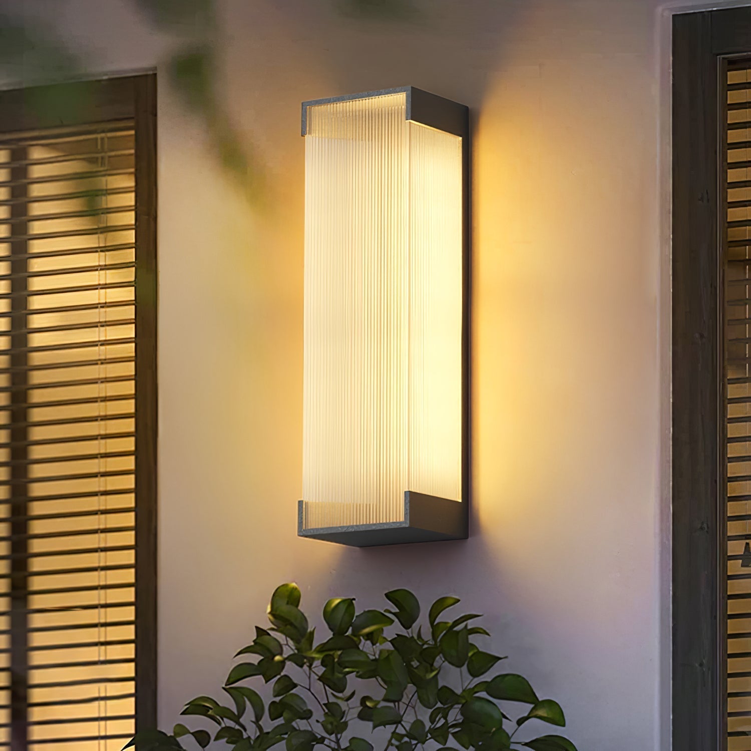 Rectangular Solar Outdoor Wall Light - Lamp Outdoor