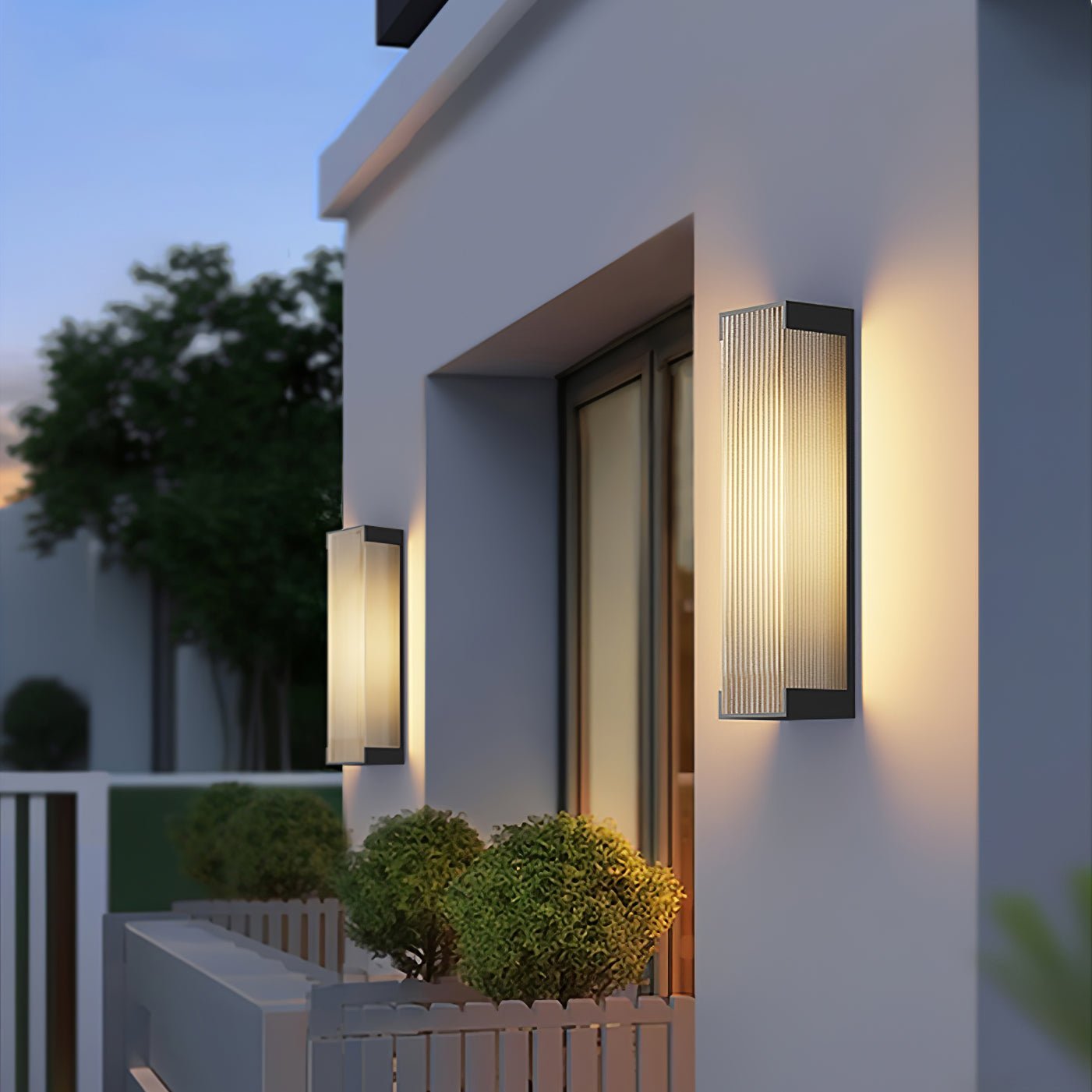 Rectangular Solar Outdoor Wall Light - Lamp Outdoor