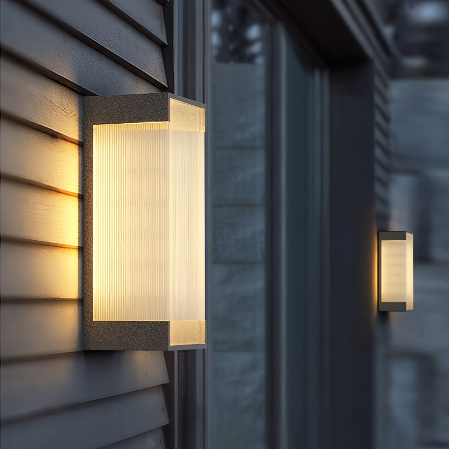 Rectangular Solar Outdoor Wall Light - Lamp Outdoor