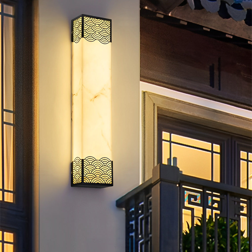 Rectangular Resin LED Waterproof Vintage Outdoor Wall Lights Wall Lamp - Lamp Outdoor