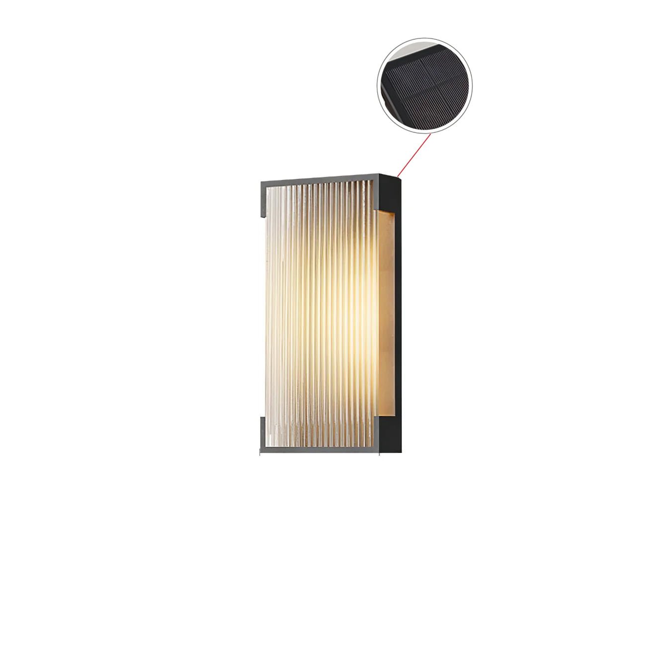 Rectangular Solar Outdoor Wall Light - Lamp Outdoor