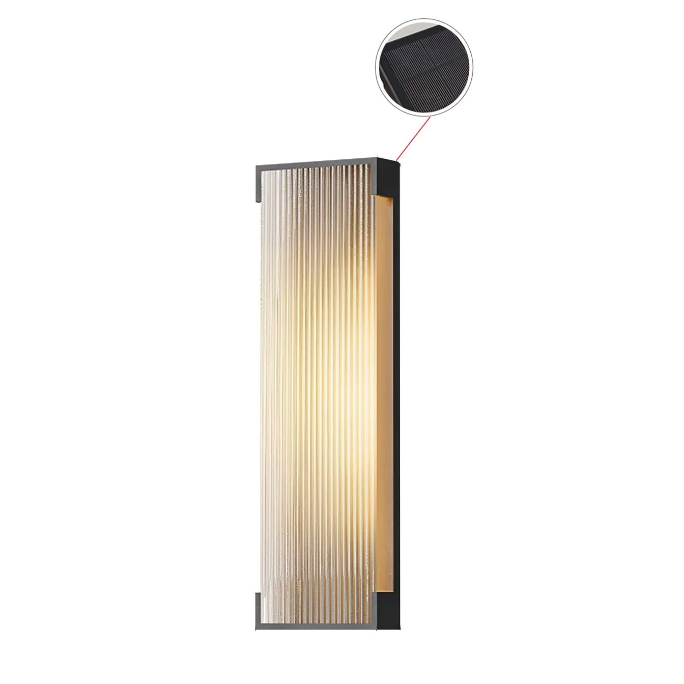 Rectangular Solar Outdoor Wall Light - Lamp Outdoor