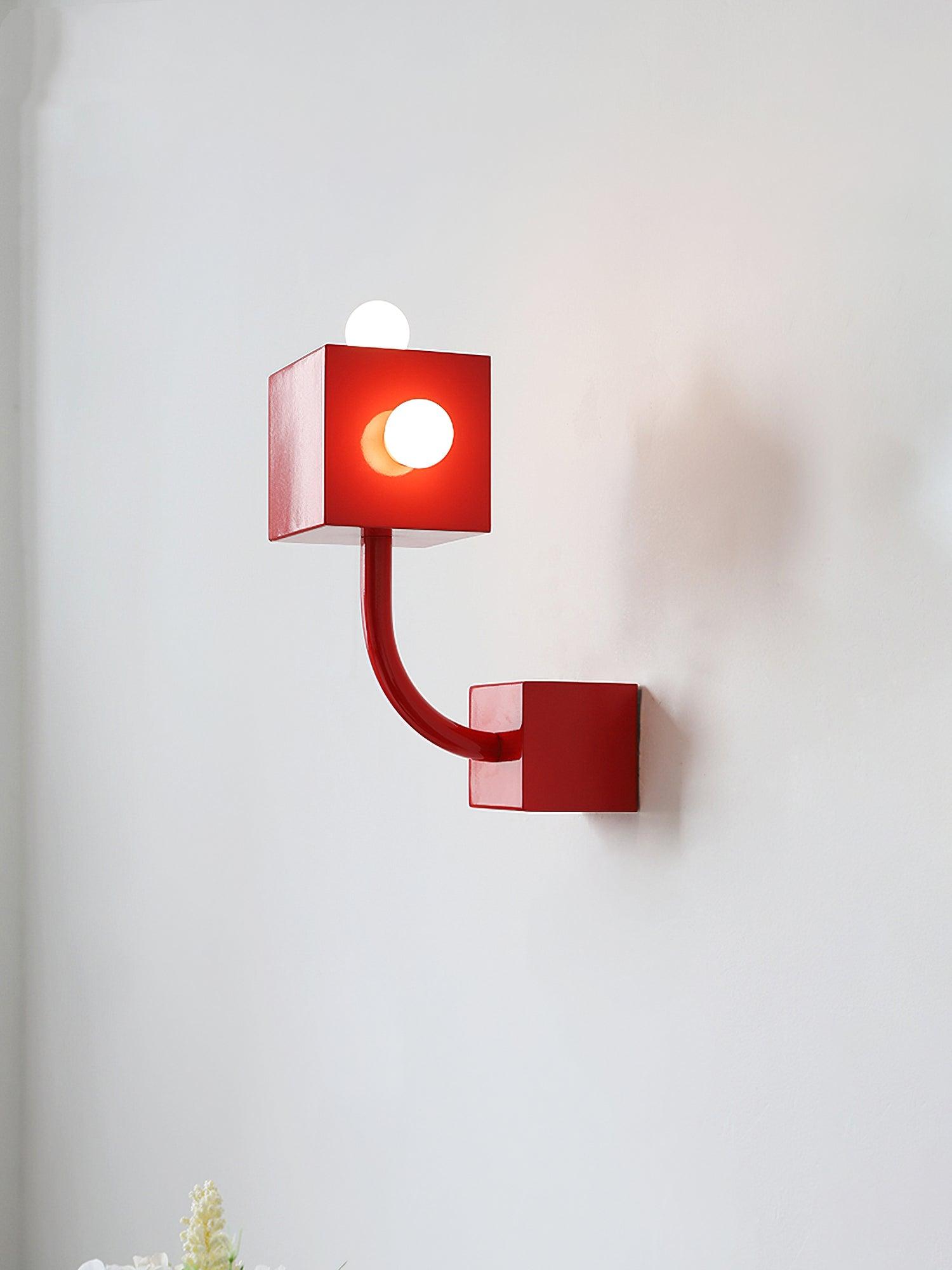 Red Cube Wall Lamp - Lamp Outdoor