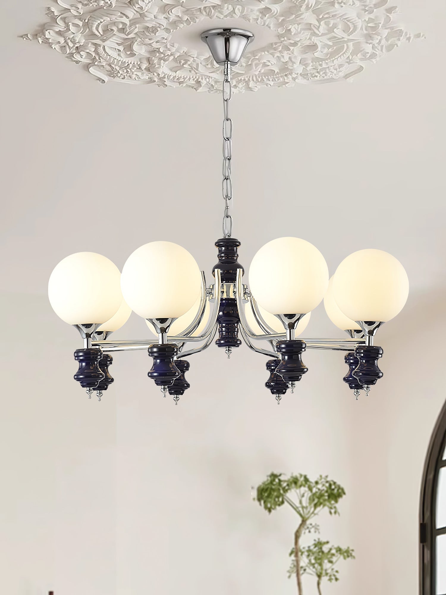 Aurora Chandelier Regal Orb Frosted - Lamp Outdoor