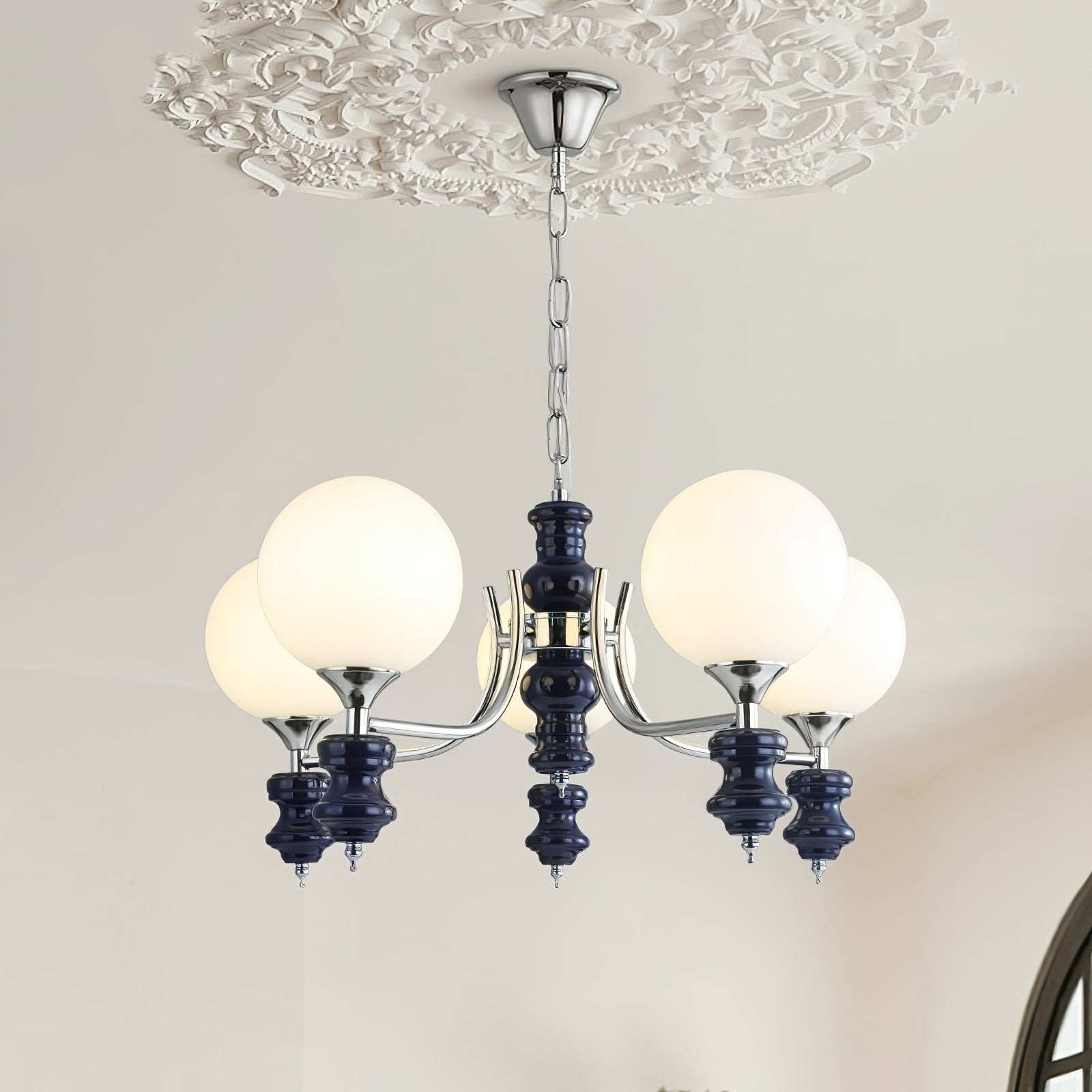 Aurora Chandelier Regal Orb Frosted - Lamp Outdoor