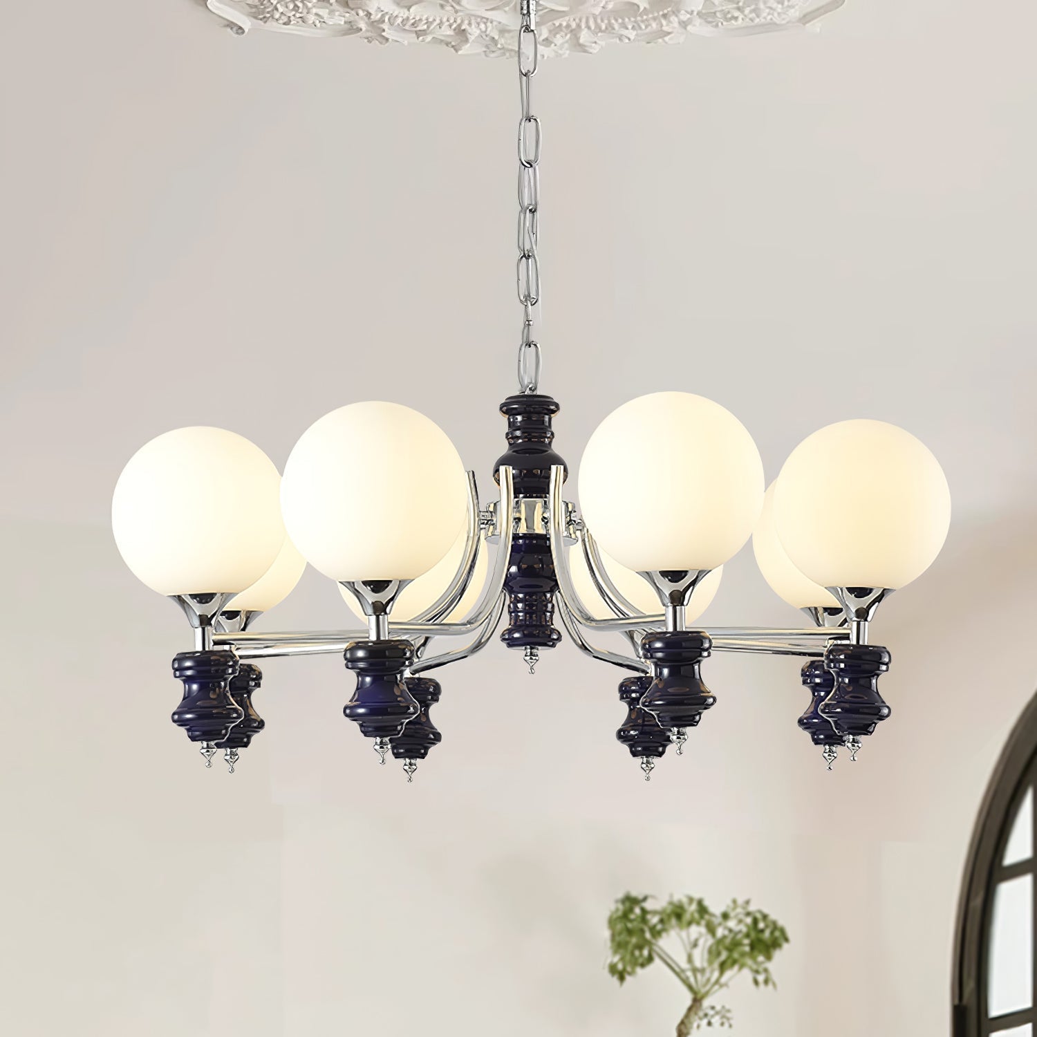 Aurora Chandelier Regal Orb Frosted - Lamp Outdoor