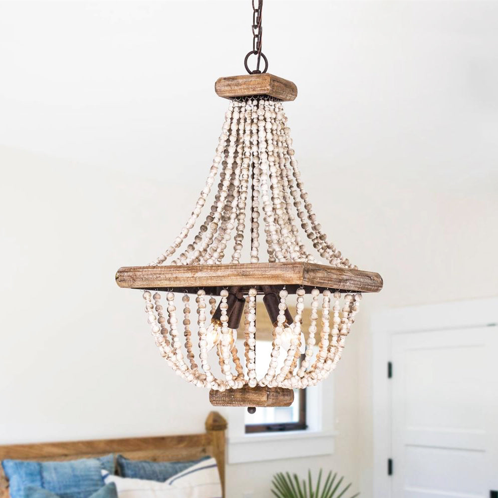 Wood Farmhouse Chandelier