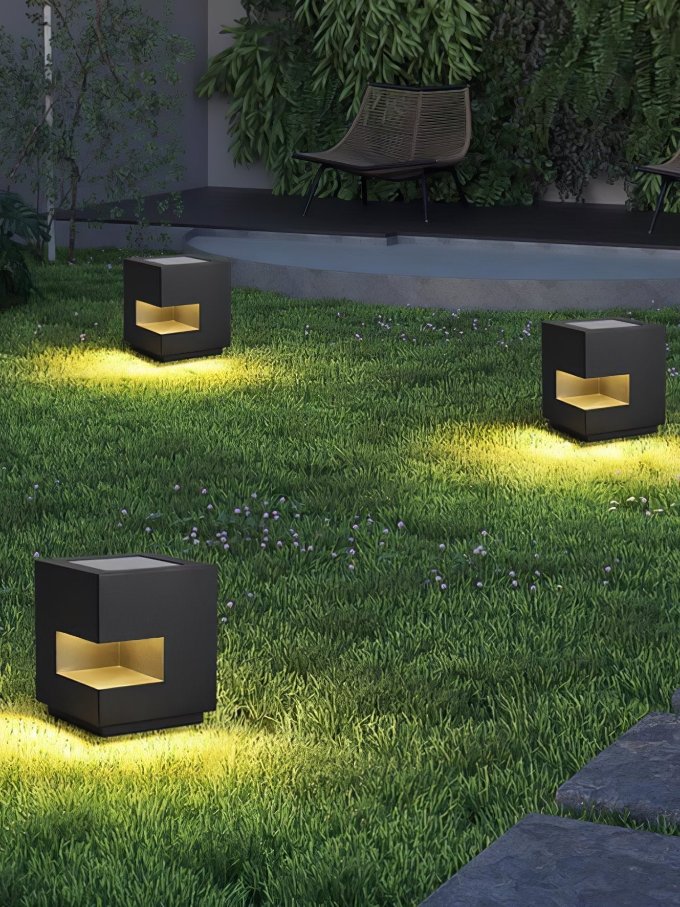Regular Cube Post Outdoor Light - Lamp Outdoor