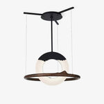 Mytalan Circular Acrylic Wood Pendant Light - Lamp Outdoor