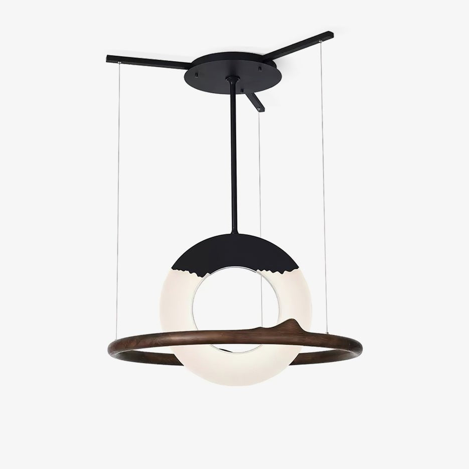 Mytalan Circular Acrylic Wood Pendant Light - Lamp Outdoor