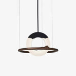 Mytalan Circular Acrylic Wood Pendant Light - Lamp Outdoor