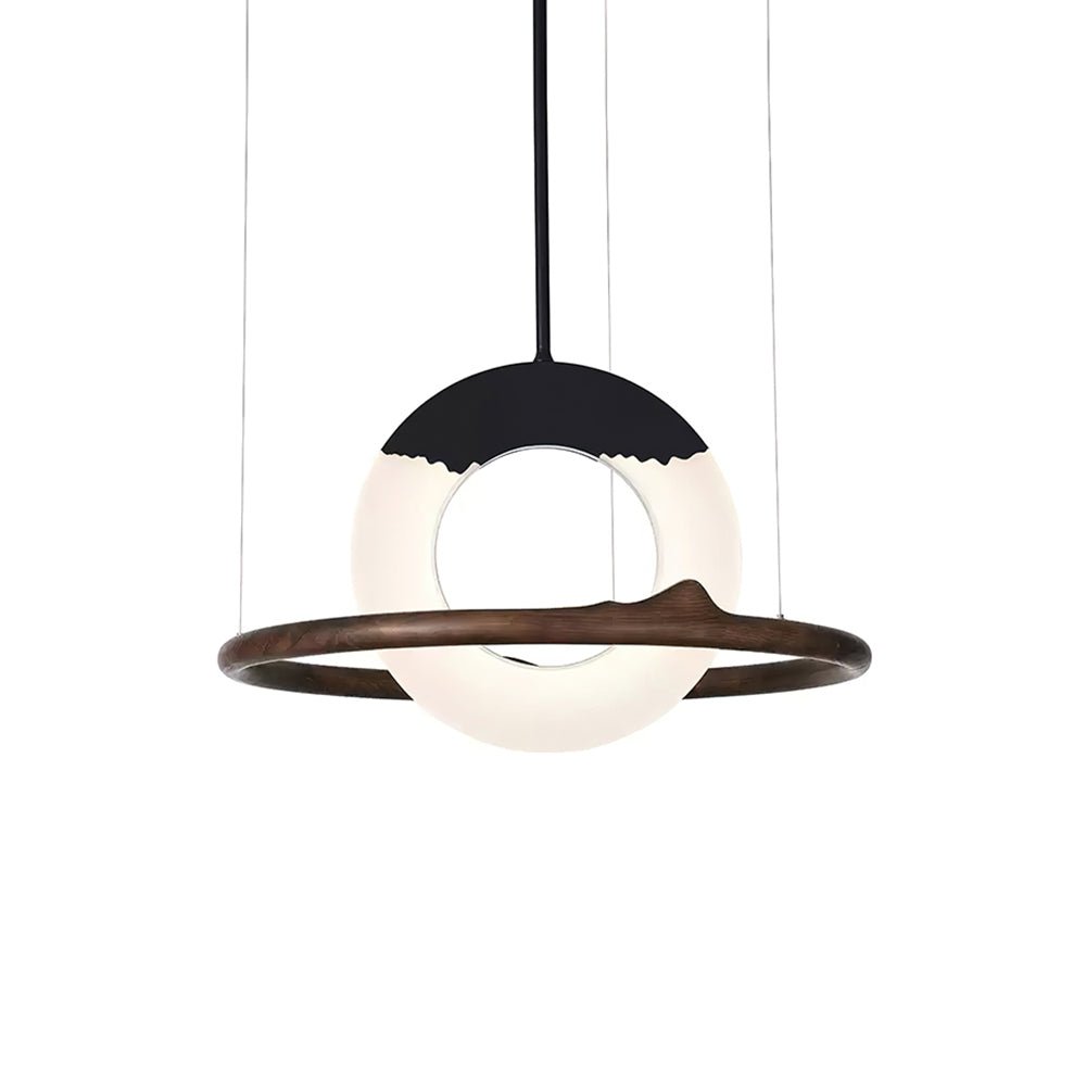 Mytalan Circular Acrylic Wood Pendant Light - Lamp Outdoor