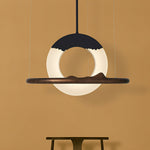 Mytalan Circular Acrylic Wood Pendant Light - Lamp Outdoor