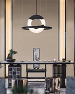 Mytalan Circular Acrylic Wood Pendant Light - Lamp Outdoor
