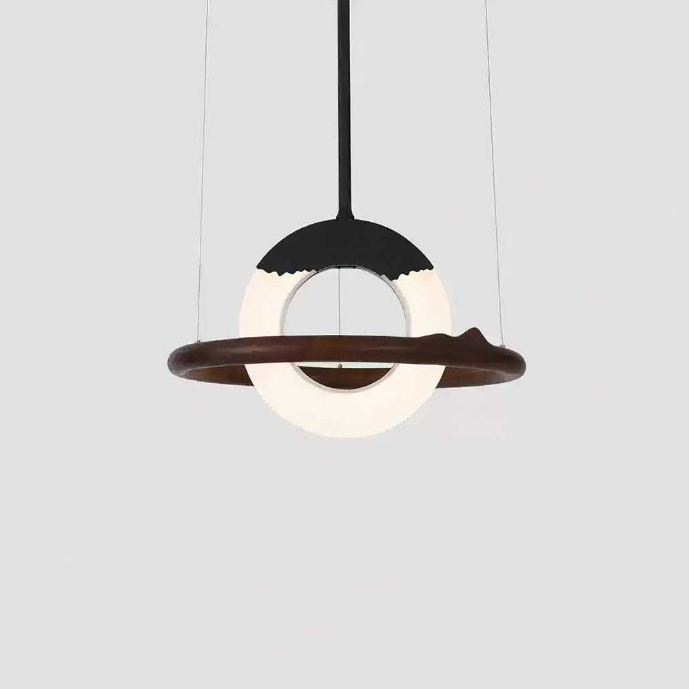 Mytalan Circular Acrylic Wood Pendant Light - Lamp Outdoor