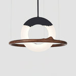 Mytalan Circular Acrylic Wood Pendant Light - Lamp Outdoor