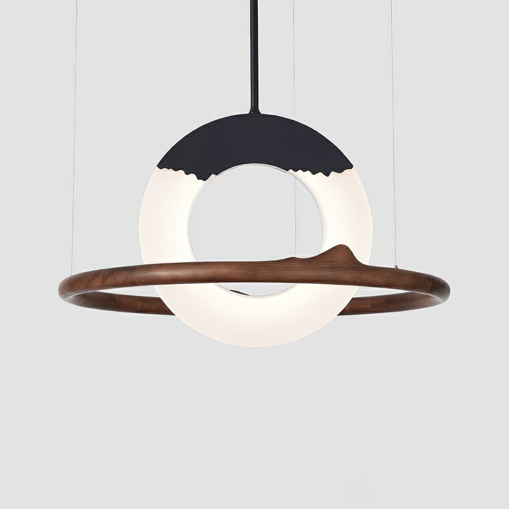 Mytalan Circular Acrylic Wood Pendant Light - Lamp Outdoor