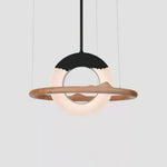 Mytalan Circular Acrylic Wood Pendant Light - Lamp Outdoor