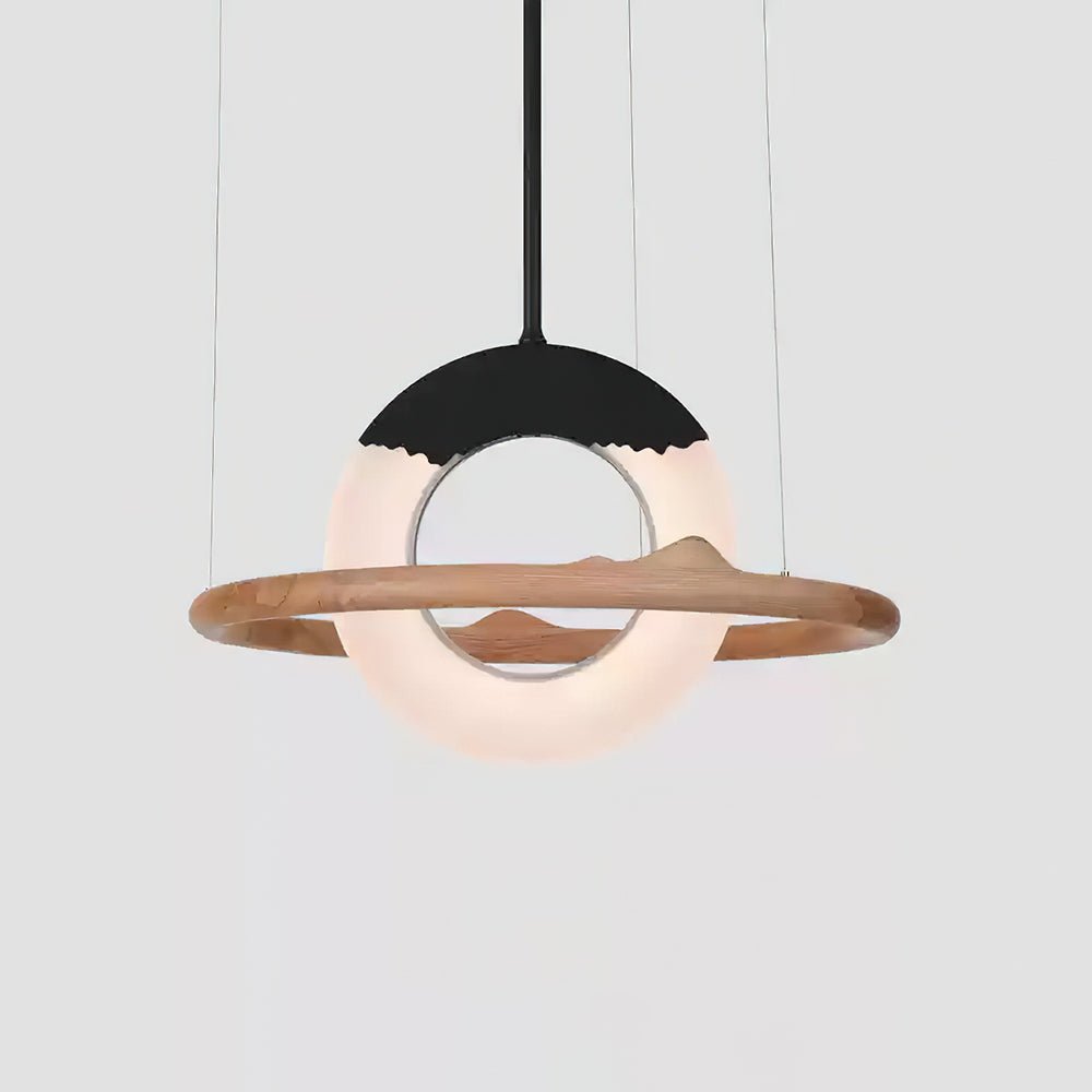 Mytalan Circular Acrylic Wood Pendant Light - Lamp Outdoor