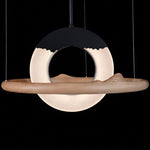 Mytalan Circular Acrylic Wood Pendant Light - Lamp Outdoor
