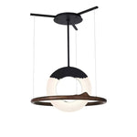 Mytalan Circular Acrylic Wood Pendant Light - Lamp Outdoor