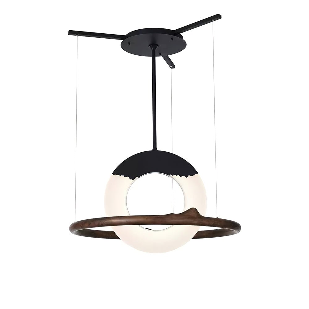 Mytalan Circular Acrylic Wood Pendant Light - Lamp Outdoor