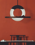 Mytalan Circular Acrylic Wood Pendant Light - Lamp Outdoor