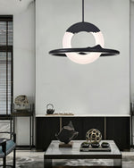 Mytalan Circular Acrylic Wood Pendant Light - Lamp Outdoor