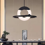 Mytalan Circular Acrylic Wood Pendant Light - Lamp Outdoor