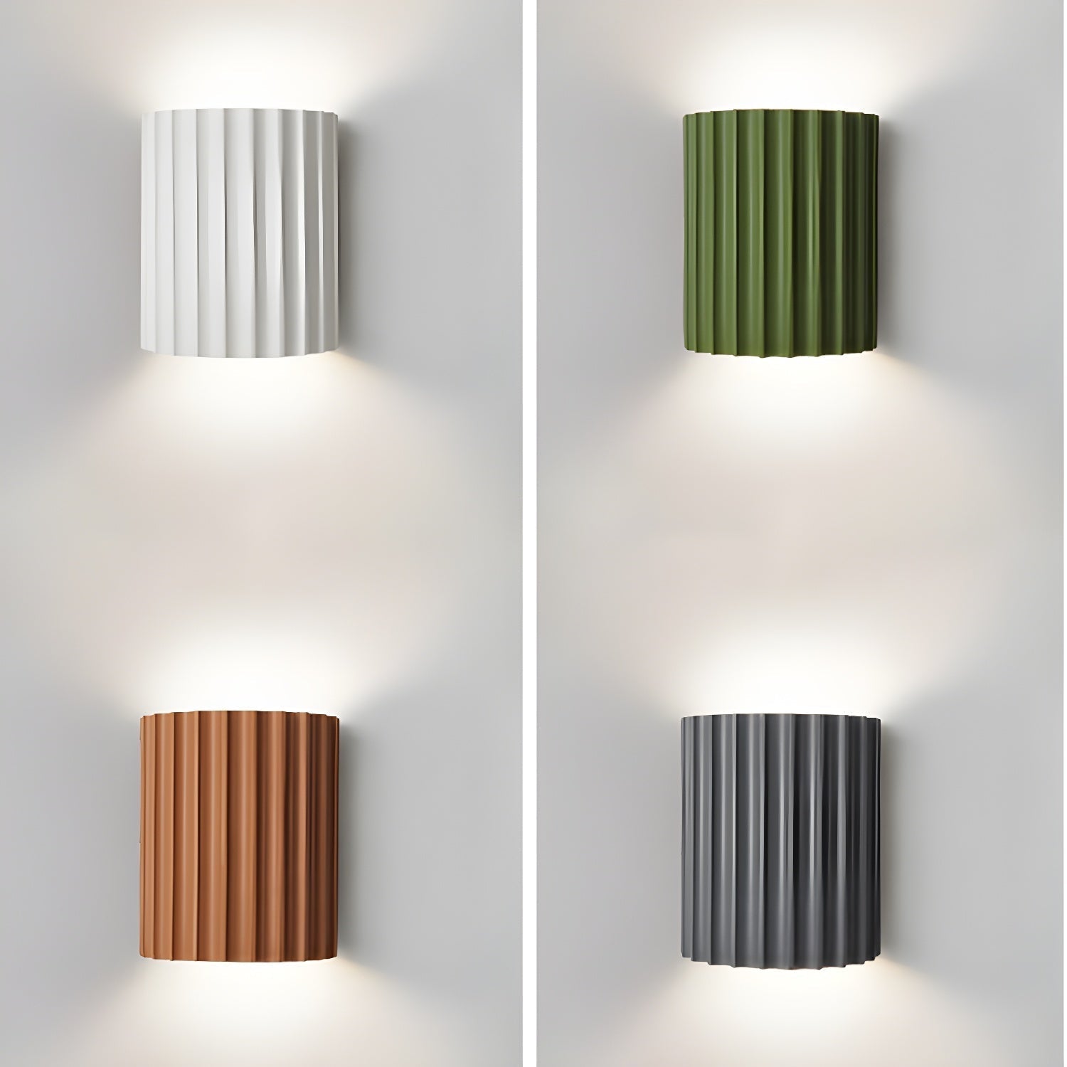 Resin Ribbed Wall Lamp - Lamp Outdoor