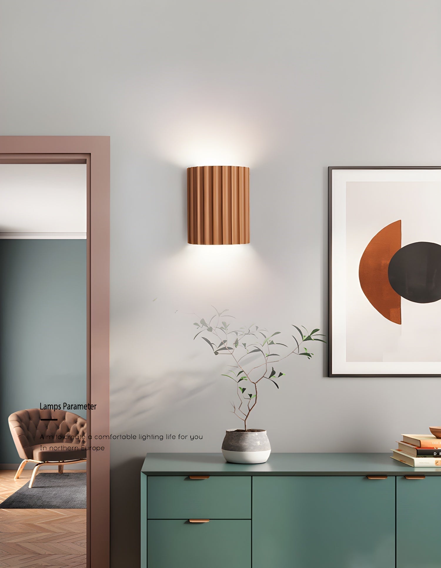 Resin Ribbed Wall Lamp - Lamp Outdoor